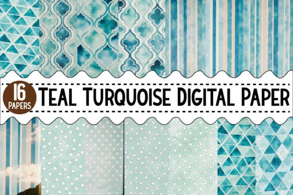 Download Teal Turquoise Digital Paper - Teal Collection