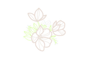 Download Flower Embellishment  Design Outline - Light Colors - Flower Collection