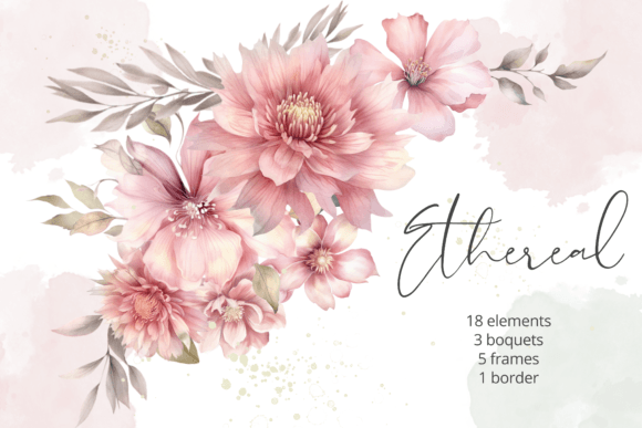 Download Watercolor Pink Flowers PNG Clipart - Flower Collection