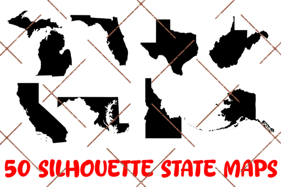 Download United States Maps Silhouettes - States Collection