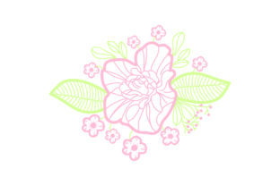 Download Purple Flowers Embellishment Outline - Light Colors - Flower Collection