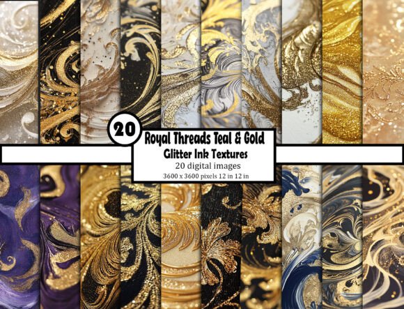 Download Purple, Teal &amp; Gold Glitter Texture - Teal Collection