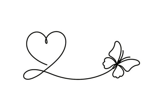 Download Love Heart and Butterfly Elegance Art. - Butterfly Collection