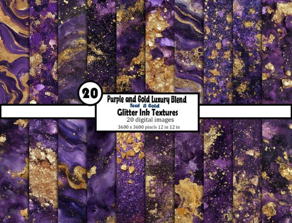 Download Purple, Teal &amp; Gold Glitter Texture - Teal Collection