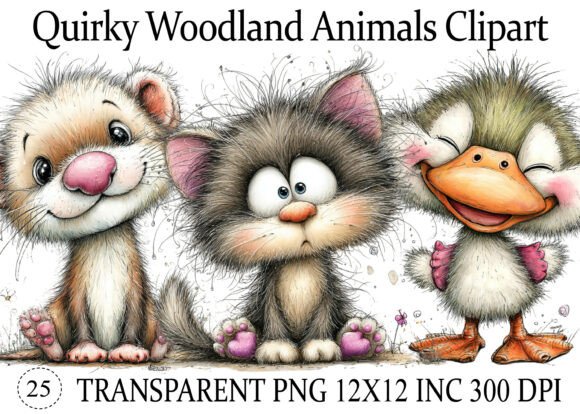 Download Quirky Woodland Animals PNG Clipart - Animal Collection