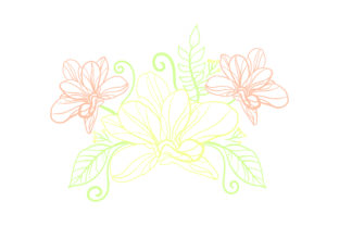 Download Flower Embellishment Outline - Light Colors - Flower Collection