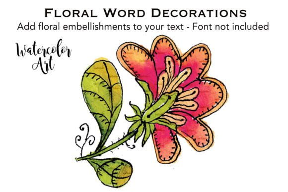 Download Watercolor Flower Orange 6 Petals - Flower Collection
