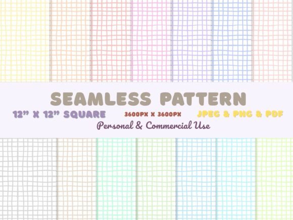 Download Pastel Hand Drawn Grid Seamless Pattern - Premium Resources