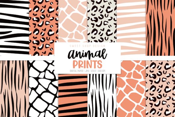 Download Digital Paper Animal Prints - Animal Collection