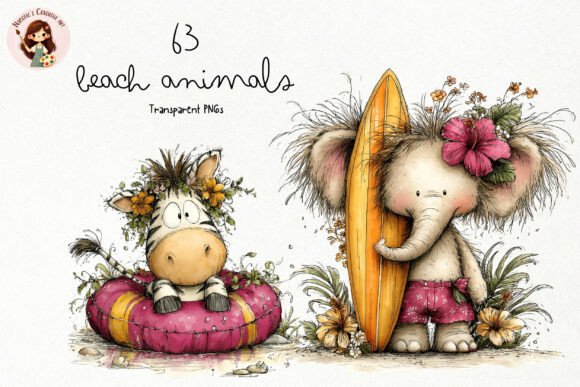 Download Cute Beach Animals PNG Clipart - Animal Collection