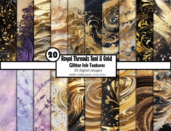 Download Purple, Teal &amp; Gold Glitter Texture - Teal Collection