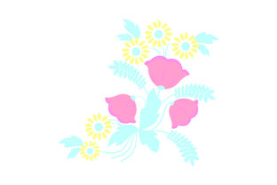 Download Colorful Flowers Embellishment - Light Colors - Flower Collection