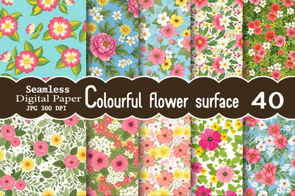 Download Colourful Flower Surface Pattern - Flower Collection