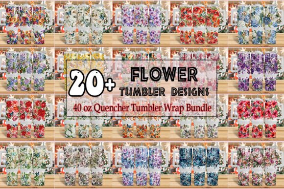 Download Flower 40oz Quencher Tumbler Wrap Bundle - Flower Collection