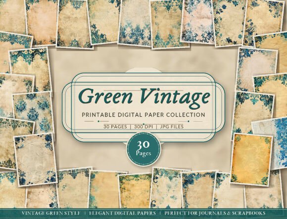 Download Teal Grunge Digital Paper Bundle - Teal Collection