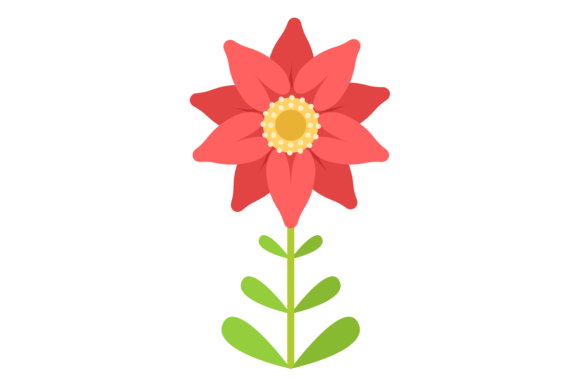 Download Flower with Red Petals. Growing Plant Wi - Flower Collection