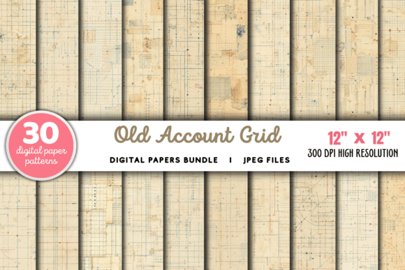 Download Old Account Grid Sheet Pattern Bundle - Premium Resources