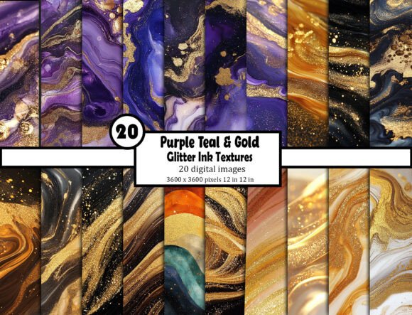 Download Purple, Teal &amp; Gold Glitter Texture - Teal Collection